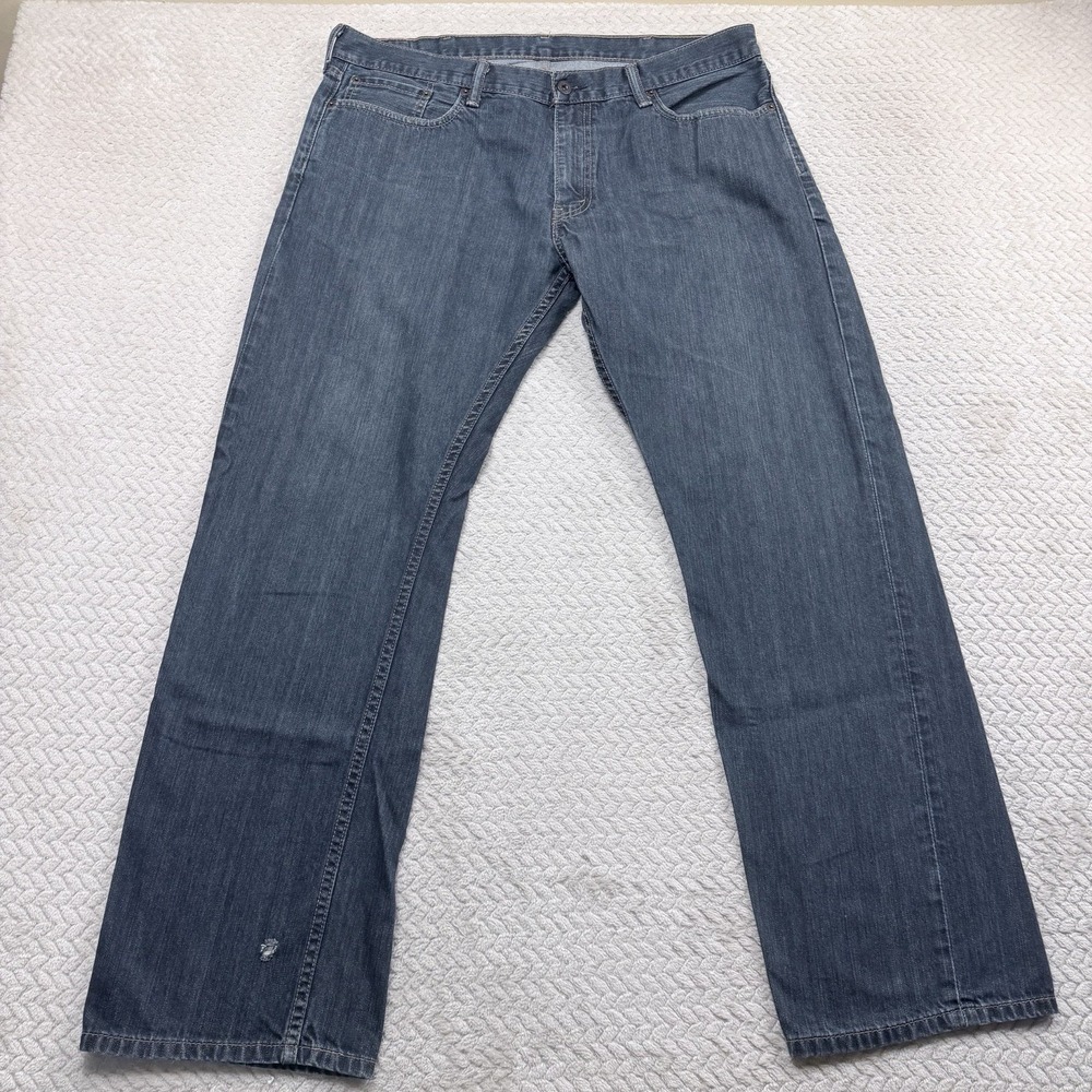 Y2K Levi's 514 Jeans Mens 38x32 Blue Slim Straight Leg Denim Pants Distressed